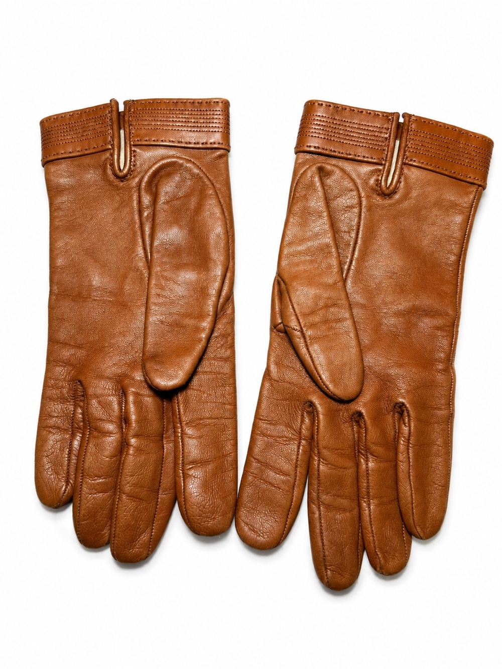 Hermès Kelly Cadenas Leather Gloves Padlock Gold Hardware Tan Brown - Picture 3 of 10